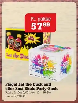 Poetzsch Padborg Flügel Let the Duck out! eller Små Shots Party-Pack, DKK 57.99 tilbud