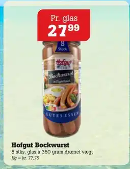 Poetzsch Padborg Hofgut Bockwurst, DKK 27.99 tilbud