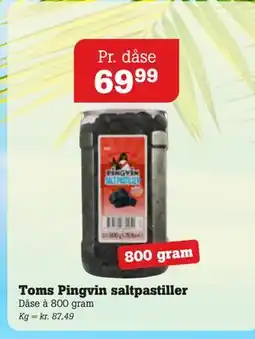 Poetzsch Padborg Toms Pingvin saltpastiller, DKK 69.99 tilbud