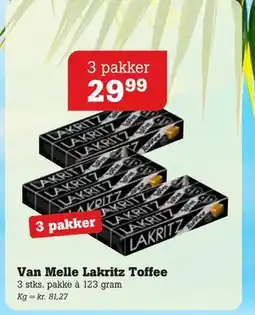 Poetzsch Padborg Van Melle Lakritz Toffee, DKK 29.99 tilbud