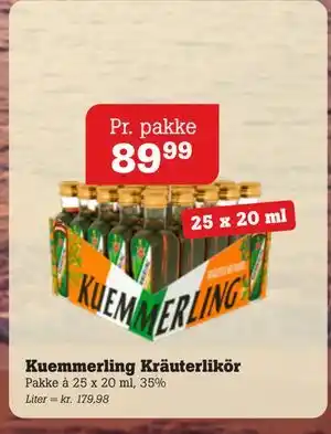 Poetzsch Padborg Kuemmerling Kräuterlikör, DKK 89.99 tilbud