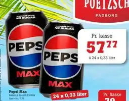 Poetzsch Padborg Pepsi Max, DKK 57.77 tilbud