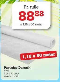 Poetzsch Padborg Papirdug Damask, DKK 88.88 tilbud
