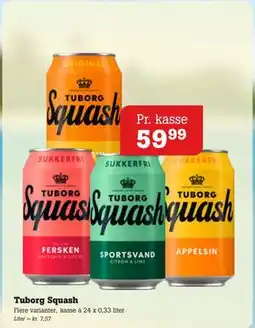 Poetzsch Padborg Tuborg Squash, DKK 59.99 tilbud