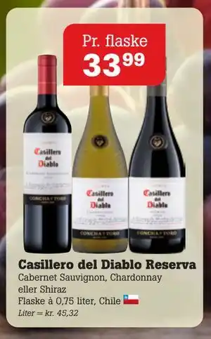 Poetzsch Padborg Casillero del Diablo Reserva, DKK 33.99 tilbud