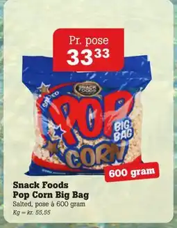 Poetzsch Padborg Snack Foods Pop Corn Big Bag, DKK 33.33 tilbud