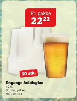 Poetzsch Padborg Engangs fadølsglas, DKK 22.22 tilbud