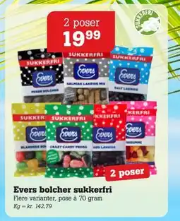 Poetzsch Padborg Evers bolcher sukkerfri, DKK 19.99 tilbud