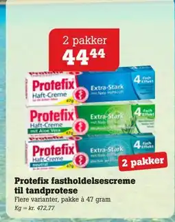 Poetzsch Padborg Protefix fastholdelsescreme til tandprotese, DKK 44.44 tilbud