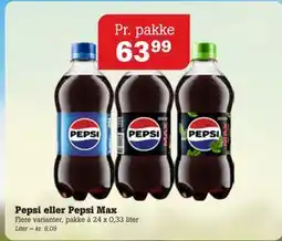 Poetzsch Padborg Pepsi eller Pepsi Max, DKK 63.99 tilbud