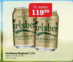 Poetzsch Padborg Carlsberg Elephant 7,2%, DKK 119.99 tilbud