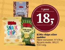 Dagli'Brugsen KiMs chips eller nødder tilbud