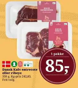 Dagli'Brugsen Dansk Kalv entrecote eller ribeye tilbud