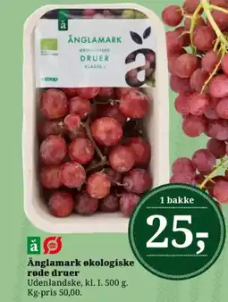 Dagli'Brugsen Änglamark økologiske røde druer tilbud