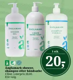 Dagli'Brugsen ANGLAMARK shower, shampoo eller håndsæbe tilbud