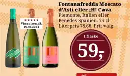 Dagli'Brugsen Fontanafredda Moscato d'Asti eller ¡H! Cava tilbud