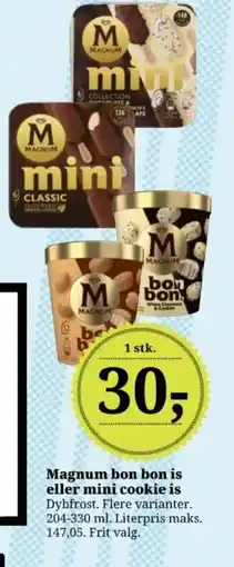 Dagli'Brugsen MAGNUM bon bon is eller mini cookie is tilbud