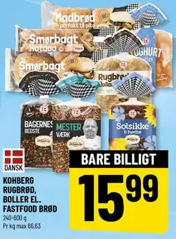 Løvbjerg Kohberg rugbrød, boller el. fastfood brød tilbud