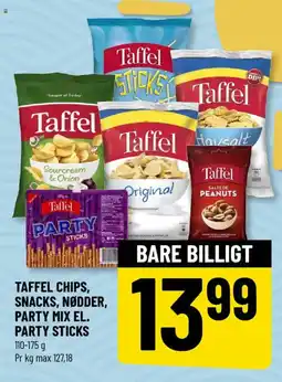 Løvbjerg TAFFEL Chips, snacks, nødder, party mix el. party sticks tilbud