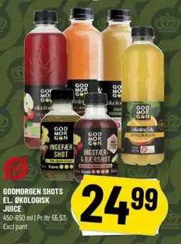 Løvbjerg Godmorgen shots el. økologisk juice tilbud