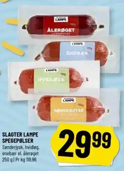 Løvbjerg Slagter lampe spegepølser tilbud