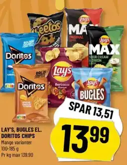 Løvbjerg LAY'S Bugles el. doritos chips tilbud