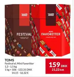 Nielsen's Discount TOMS, DKK 159 tilbud