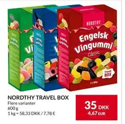 Nielsen's Discount NORDTHY TRAVEL BOX, DKK 35 tilbud