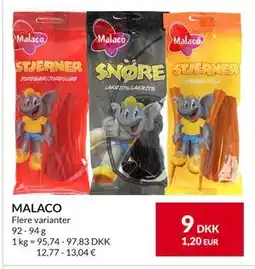 Nielsen's Discount Malaco, DKK 9 tilbud