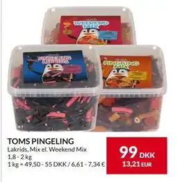 Nielsen's Discount TOMS PINGELING, DKK 99 tilbud