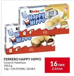 Nielsen's Discount FERRERO HAPPY HIPPO, DKK 16 tilbud