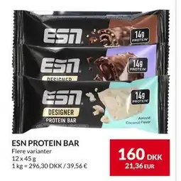 Nielsen's Discount ESN PROTEIN BAR, DKK 160 tilbud