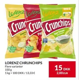 Nielsen's Discount LORENZ CHRUNCHIPS, DKK 15 tilbud