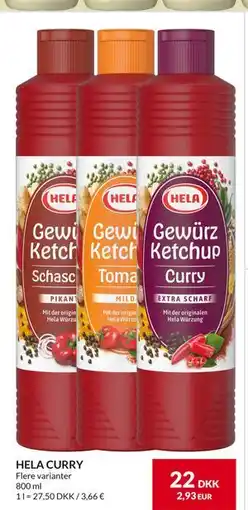 Nielsen's Discount HELA CURRY, DKK 22 tilbud