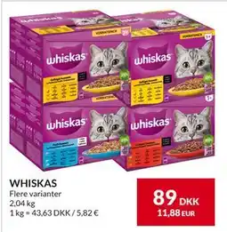 Nielsen's Discount WHISKAS, DKK 89 tilbud