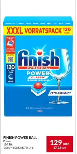Nielsen's Discount FINISH POWER BALL, DKK 129 tilbud