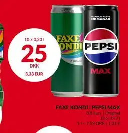 Nielsen's Discount FAXE KONDI | PEPSI MAX, DKK 25 tilbud