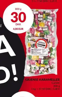 Nielsen's Discount GRÆNSE KARAMELLER, DKK 30 tilbud
