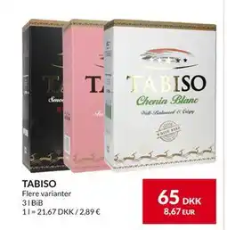 Nielsen's Discount TABISO, DKK 65 tilbud
