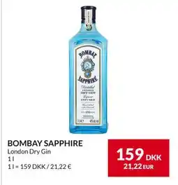 Nielsen's Discount BOMBAY SAPPHIRE, DKK 159 tilbud