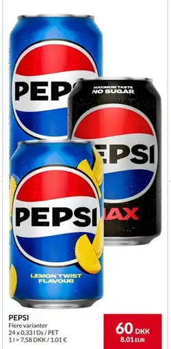 Nielsen's Discount PEPSI, DKK 60 tilbud
