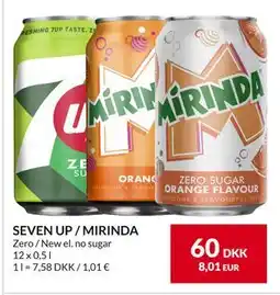 Nielsen's Discount SEVEN UP / MIRINDA, DKK 60 tilbud