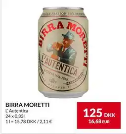 Nielsen's Discount BIRRA MORETTI, DKK 125 tilbud