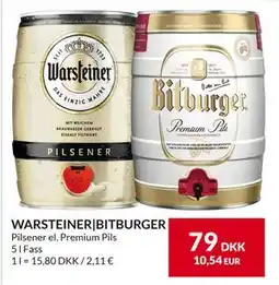 Nielsen's Discount WARSTEINER|BITBURGER, DKK 79 tilbud