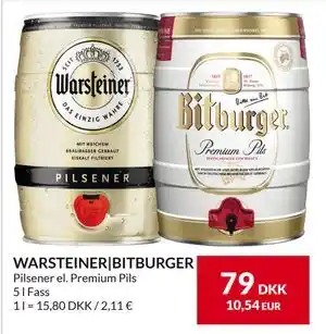 Nielsen's Discount WARSTEINER|BITBURGER, DKK 79 tilbud