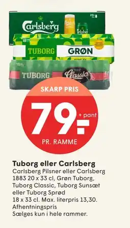 SPAR Tuborg eller Carlsberg, DKK 79 tilbud
