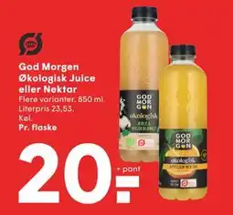 SPAR God Morgen Økologisk Juice eller Nektar, DKK 20 tilbud