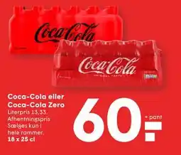 SPAR Coca-Cola eller Coca-Cola Zero, DKK 60 tilbud