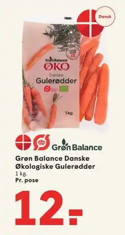 SPAR Grøn Balance Danske Økologiske Gulerødder, DKK 12 tilbud