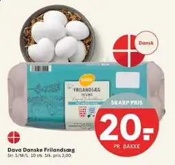 SPAR Dava Danske Frilandsæg, DKK 20 tilbud
